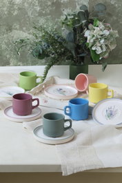 Hermia Juego de tazas de té de 12 piezas Multicolor